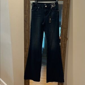Express Dark Indigo Mid Rise Wide Leg Jeans- new with tags 💕